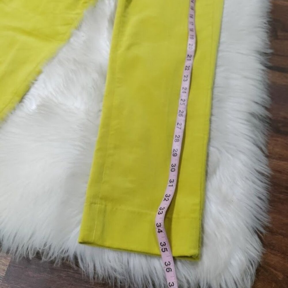 Banana Republic Avery Corduroy low Rise  Ankle Pants 4 Yellow Women's - Picture 10 of 11